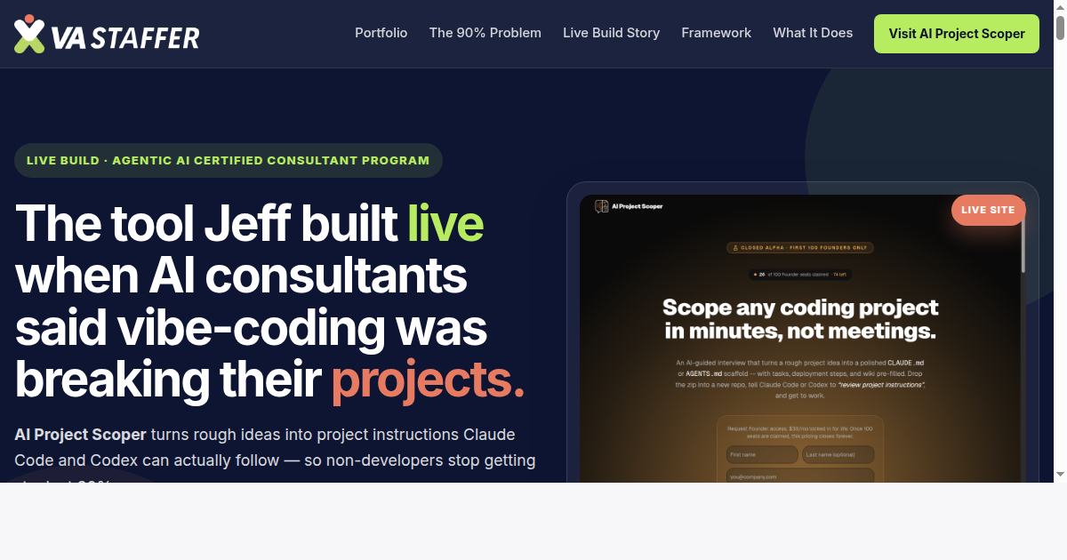 The Tool Jeff Built Live When AI Consultants Said Vibe-Coding Was ...