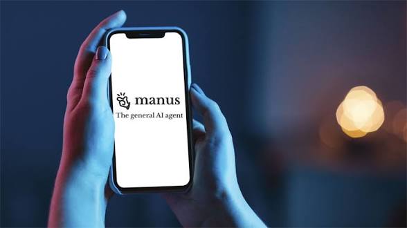 Image of the Manus AI agent shown on a phone screen